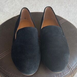 J. Crew Black Suede Slip-On Shoes